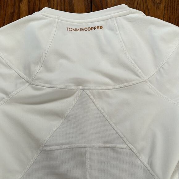 Tommie Copper Women's Compression Shirt Short Sleeve White Large Zip Up NWOT - Picture 8 of 10